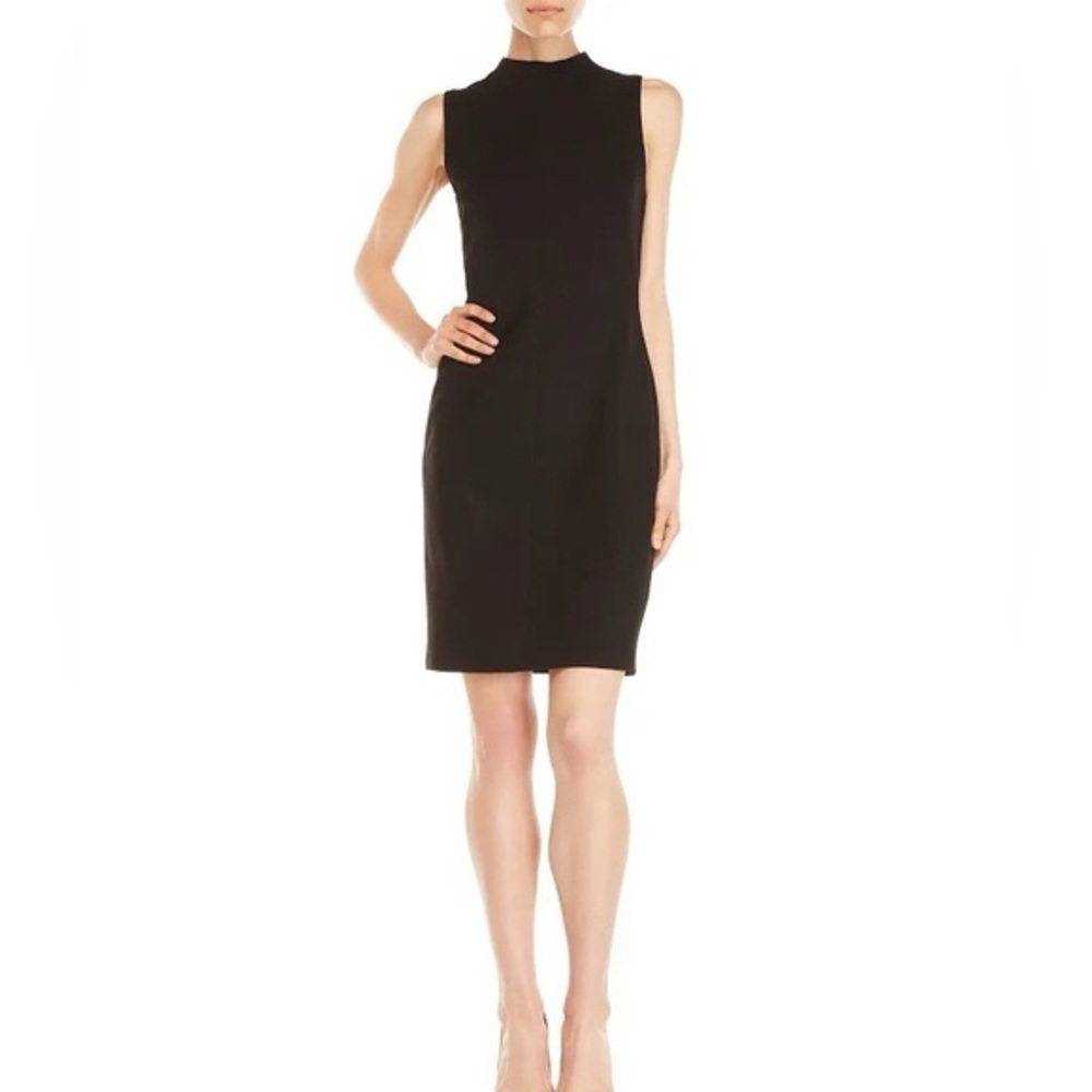 Elie Tahari Black Sleeveless Sheath Dress